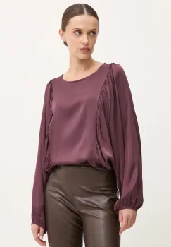 Answear Lab bluza femei, culoarea bordo, neted imagine