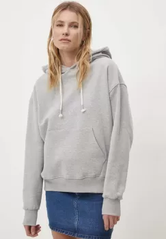 Answear Lab bluza femei, culoarea gri, cu gluga, melanj imagine