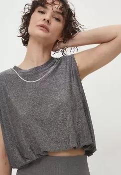 Answear Lab bluza femei, culoarea gri, cu imprimeu imagine