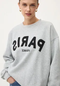 Answear Lab bluza femei, culoarea gri, melanj imagine