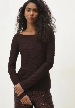 Answear Lab bluza femei, culoarea maro, neted imagine