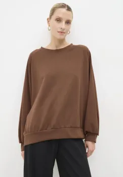 Answear Lab bluza femei, culoarea maro, neted imagine