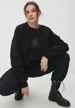 Answear Lab bluza femei, culoarea negru, cu imprimeu imagine