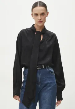 Answear Lab bluza femei, culoarea negru, modelator imagine