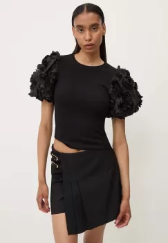 Answear Lab bluza femei, culoarea negru, neted imagine