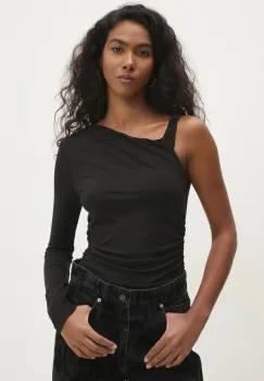 Answear Lab bluza femei, culoarea negru, neted imagine