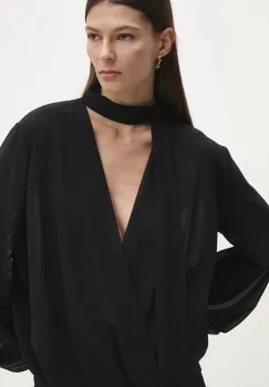 Answear Lab bluza femei, culoarea negru, neted imagine