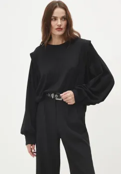 Answear Lab bluza femei, culoarea negru, neted imagine