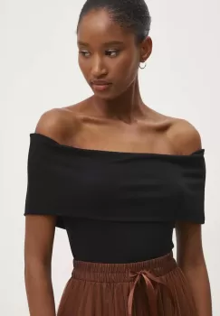 Answear Lab bluza femei, culoarea negru, neted imagine