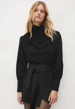 Answear Lab bluza femei, culoarea negru, neted imagine
