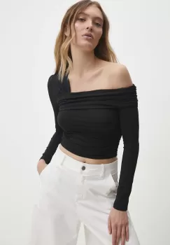 Answear Lab bluza femei, culoarea negru, neted imagine