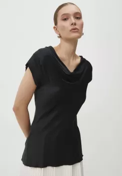 Answear Lab bluza femei, culoarea negru, neted imagine
