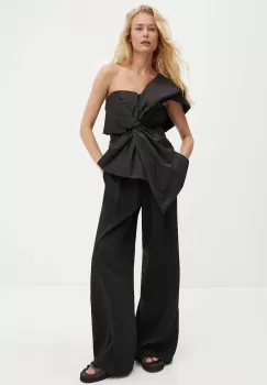 Answear Lab bluza femei, culoarea negru, neted imagine