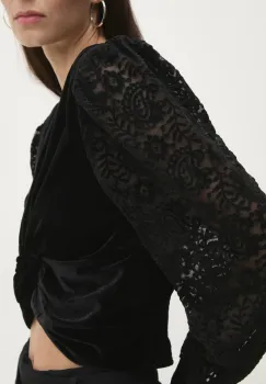 Answear Lab bluza femei, culoarea negru, neted imagine