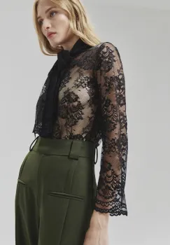 Answear Lab bluza femei, culoarea negru, neted imagine
