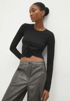 Answear Lab bluza femei, culoarea negru, neted imagine