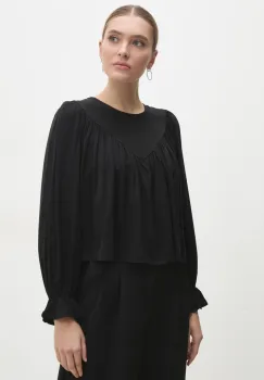 Answear Lab bluza femei, culoarea negru, neted imagine
