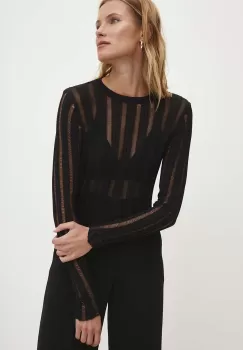 Answear Lab bluza femei, culoarea negru, neted imagine