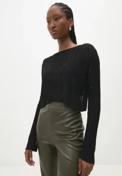 Answear Lab bluza femei, culoarea negru, neted imagine