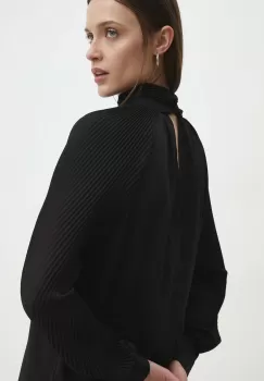 Answear Lab bluza femei, culoarea negru, neted imagine