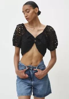 Answear Lab bluza femei, culoarea negru, neted imagine