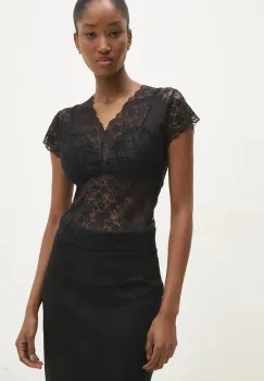Answear Lab bluza femei, culoarea negru, neted imagine