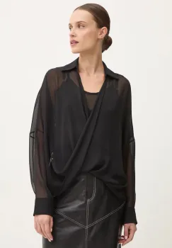 Answear Lab bluza femei, culoarea negru, neted imagine
