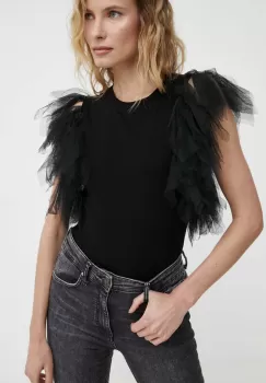 Answear Lab bluza femei, culoarea negru, neted imagine
