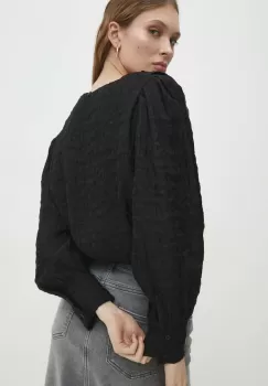Answear Lab bluza femei, culoarea negru, neted imagine