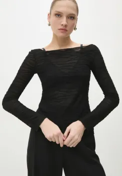 Answear Lab bluza femei, culoarea negru, neted imagine