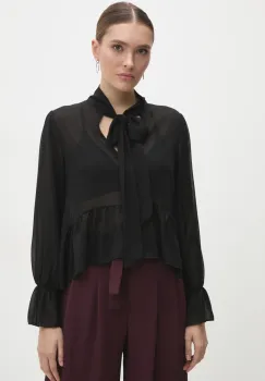 Answear Lab bluza femei, culoarea negru, neted imagine