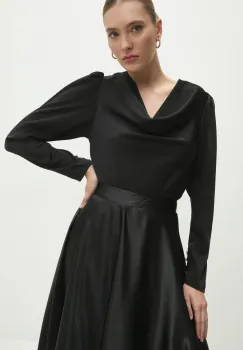 Answear Lab bluza femei, culoarea negru, neted imagine
