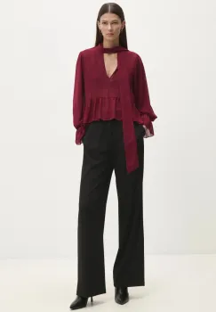 Answear Lab bluza femei, culoarea rosu, neted imagine