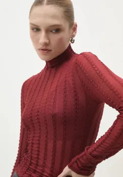 Answear Lab bluza femei, culoarea rosu, neted imagine