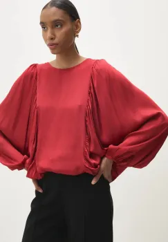 Answear Lab bluza femei, culoarea rosu, neted imagine