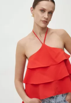 Answear Lab bluza femei, culoarea rosu, neted imagine