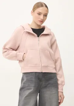 Answear Lab bluza femei, culoarea roz, cu gluga, neted imagine