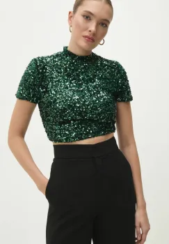 Answear Lab bluza femei, culoarea verde, modelator imagine