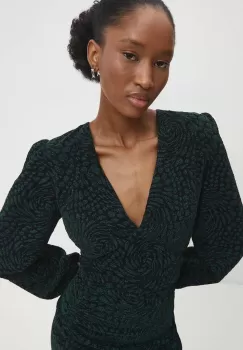 Answear Lab bluza femei, culoarea verde, modelator imagine
