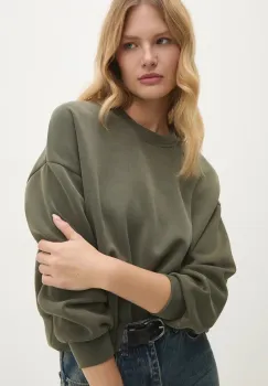 Answear Lab bluza femei, culoarea verde, neted imagine