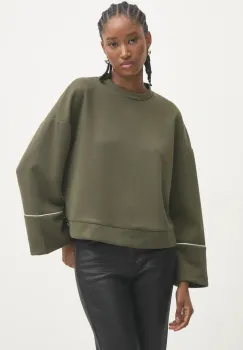 Answear Lab bluza femei, culoarea verde, neted imagine