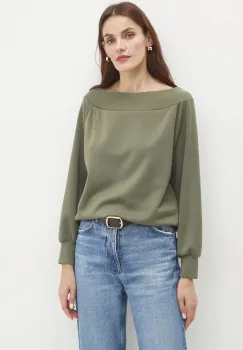 Answear Lab bluza femei, culoarea verde, neted imagine