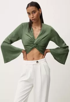 Answear Lab bluza femei, culoarea verde, neted imagine