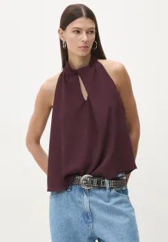 Answear Lab bluza femei, culoarea violet, neted imagine