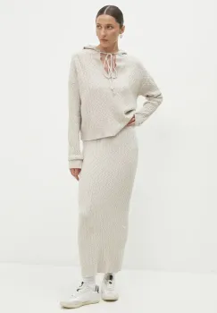 Answear Lab bluza si fusta culoarea bej imagine