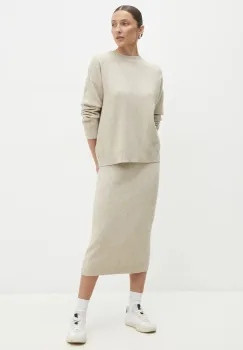 Answear Lab bluza si fusta culoarea bej imagine