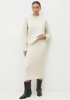 Answear Lab bluza si fusta culoarea bej imagine