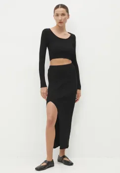 Answear Lab bluza si fusta culoarea negru imagine
