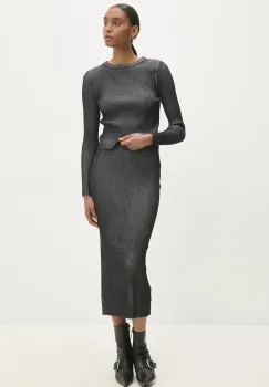 Answear Lab bluza si fusta culoarea negru imagine