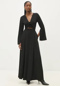 Answear Lab bluza si pantaloni culoarea negru imagine